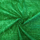 Metallic Eyelash Uragiri Lame Fabric Long Hair Shiny 60" Wide BTY (Kelly Green)