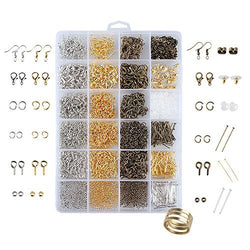 Unime 2880 Pcs Jewelry Findings Jewelry Making Starter Kit Jewelry Beads, Open Jump Rings,