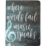 Lined Music Journal, Lyric Notebooks with 80 Sheets (6 x 8 Inches, 3 Pack)