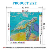 Offito DIY 5D Diamond Painting Kits for Adults Kids Beginners, Colorful Sea Turtle Full Drill Diamond Painting by Number Kits, Rhinestone Diamond Art Kits for Home Wall Decor and Gift (12x12 inch)