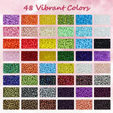 UOONY 7200pcs 4mm Glass Seed Beads for Bracelets Making Kit, Tiny Beads Set for Charm Jewelry Making, DIY, Art and Craft