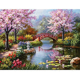 WHATWEARS 4 Pack 5D Diamond Painting Landscape Kits for Adults, Large Waterfall Tree Full Round Drill Crystal Rhinestone Embroidery Pictures Arts Paint by Number Kits 15.7 x 11.8Inch Without Frame