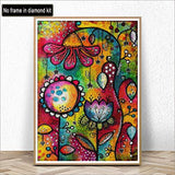 5D Diamond Painting Abstract Flower by Number Kits Paint with Diamonds Arts Full Drill DIY Decor Craft, 12x16 inch Kaliosy K3-371 (X12390)
