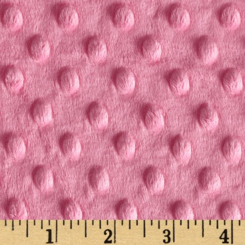 Shannon Fabrics Minky Cuddle Dimple Yard, Hot Pink