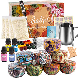 Candle Making Kit, salipt Soy Wax DIY Colored Candle Craft Tools Supplies Arts,Including Candle Make Pouring Pot, Rich Scents，Candle Wicks, Natural Soy Wax and Wicks Perfect Gift for Beginners