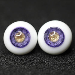 Clicked 1 Pairs Purple Acrylic Glass Eyes Golden Pupil for Making Reborn Doll Kits for BJD Dollfile Luts Ball Joint Dolls Doll Accessories