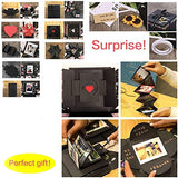 Gift Box Creative Explosion Box , Love Memory DIY Photo Album as Birthday Gift and Surprise Box Ring About Love Flowers Open with 14''x14''(Black) (Click to Select Black)