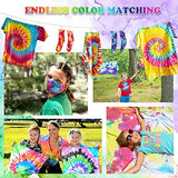 26 Vibrant Colors Tie Dye Kit,180pcs Group Party Tie Dye DIY Set Multi-Color Fabric Shirt Dye with Squeeze Bottles Gloves Table Cover for Kids and Adult