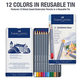 Faber-Castell Creative Studio Goldfaber Aqua Watercolor Pencils - Tin of 12 Colors