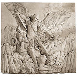 Design Toscano NG33581 St. Michael the Archangel Sculptural Wall Frieze in Stone,gothic stone