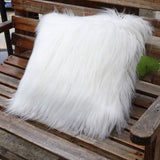 Barcelonetta | Faux Fur Squares | Shaggy Fur Fabric Cuts, Patches | Craft, Costume, Camera Floor & Decoration (White, 10" X 10")