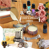 DIY Candle Making Kit with Melting Pot Hot Plate, Candle Making Supplies for Candle Making,Pouring Pot,Including Beeswax,Wicks,Tins and More Full Candle Kit for Adults and Beginners﻿