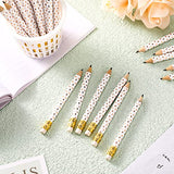 50 Pcs Golf Pencils Half Pencils with Eraser Wooden Small Pencils Sharpened Game Pencils Pocket Mini Pencils for Kids Baby Shower Bridal Shower Wedding School Office Supplies (White and Rose Gold)