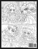 Chibi Girls: An Adult Coloring Book with Adorable Anime Characters, Fun Manga Animals, and Delightful Fantasy Scenes for Relaxation (Chibi Girls Coloring Books)
