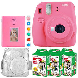 Fujifilm instax mini 9 Instant Film Camera (Flamingo Pink) + Fujifilm Instax Mini Twin Pack Instant