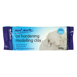 Mont Marte White Air Hardening Modeling Clay, 500g (1.1lb). Dries in Approximately 24 Hours. Suitable for Sculptors and Modelers of All Skill Levels.