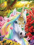UKboken Diamond Painting Kits Unicorn Paint with Diamonds Kit Full Drill Unicorn Diamonds Art Kit for Kids Adults, 12×16 inches
