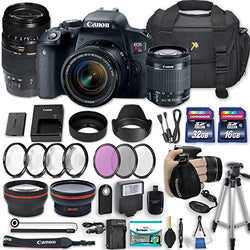 Canon EOS Rebel T7i 24.2 MP DSLR Camera with Canon EF-S 18-55mm f/4-5.6 is STM Lens + Tamron