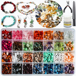 TTKADIY Jewelry Making Kit, 1600Pcs Jewelry Making Supplies with 28 Colors Crystal Beads, Jewelry Wire, Jewelry Pliers, Measuring Tools and Ring Making Kit