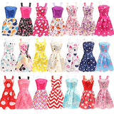 Miunana 22 pcs Doll Clothes and Accessories 10 pcs Party Dresses 10 pcs Doll Shoes for 11.5 inch Dolls