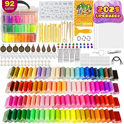 Polymer Clay Set 48 Colors Modeling Clay Sculpting and Oven Bake Kit Baking  and Molding