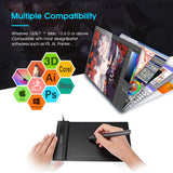 OSU! Drawing Tablet VEIKK S640 Graphic Drawing Tablet Ultra-Thin 6x4 Inch Pen Tablet with 8192 Levels Battery-Free Passive Pen