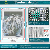 5D Diamond Painting Kits for Adults&Kids Full Drill Tiger Diamond Art Paint with Round Diamonds DIY Gem Painting Kit for Home Wall Decor Gifts(13.8"x17.7")