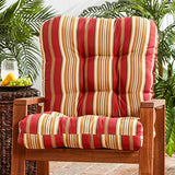 Greendale Home Fashions Outdoor Seat/Back Chair Cushion, Roma Stripe