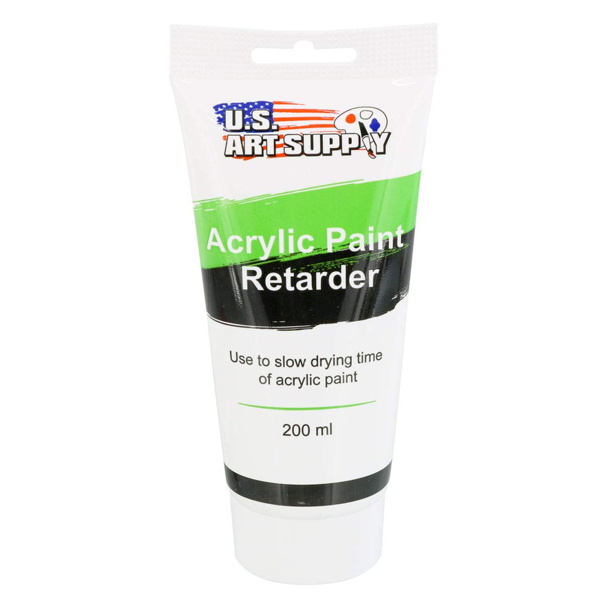 U.S. Art Supply Acrylic Retarder Acrylic Medium, 200ml Tube - Mixed with Color Gives You Longer Working Times