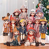QIANHUI BJD Dolls 1/6, 12 Inch DIY Toys 13 Movable Joints Doll with Clothes Shoes Wig Best Gift for Girls (Aries)