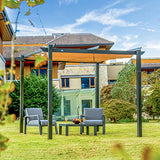 Outdoor Pergolas (2021 New) - Patio Aluminum Retractable Pergola Outdoor Gazebo Heavy Duty Grape Trellis Sunshade Canopy for Courtyard, Pool, Garden by domi outdoor living (Palawan 10x10ft)