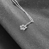 Myhouse Cat Claw Pendant Necklace Cute Animal Paw Pendant Necklace for Women (Silver Plated)