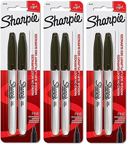 Sharpie 30162PP Fine Point Permanent Markers, Black, Permanent Ink, Ink Dries Quickly and Resists