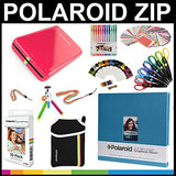 Polaroid ZIP Mobile Printer Gift Bundle+ ZINK Paper (30 Sheets) + 8x8" Cloth Scrapbook + Pouch +