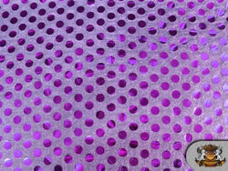 Sequin Big Dots Purple Fabric / 44" Wide / Sold By the Yard