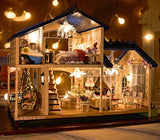 DIY Handcraft Miniature Project Kit Wooden Puzzle Dollhouse My Provence Lavender Villa Mini Furniture Decoration