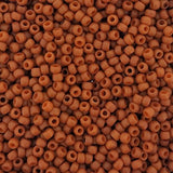 TOHO Seed Beads Round Rocaille Size 11/0, 28 Grams, 6" Tube, Semi Glazed Orange 11-2611F