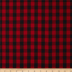Robert Kaufman Kaufman House of Wales Lawn Plaid Red Fabric By The Yard