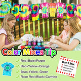 Tie Dye DIY Kit, 26 Colors Fabric Dye Kits for Kids, Adults and Large Groups, 173 Pack Party Tie Die Supplies with Aprons, Gloves, Rubber Bands and Plastic Table Covers