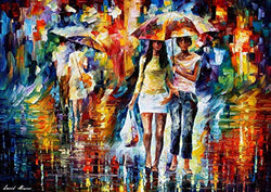 Couple Painting On Canvas By Leonid Afremov Studio - Going shopping