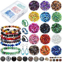 8mm Beads for Jewelry Making Adults,8250pcs Rondelle Crystal Beads,Glass Seed Beads,Pattern Round Beads for DIY Crafts Supplies,Bracelets,Necklaces,Earrings