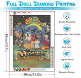 Halloween Diamond Painting Kits for Adults - Diamond Art DIY 5D Full Round Drill Crystal Rhinestone Arts and Crafts - Gem Art Paint with Diamond Dots Home Wall Decor