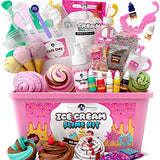 Original Stationery Fluffy Slime Kit for Girls Everything in One Box to Make Ice Cream Slimes, Make Fluffy, Butter, Cloud & Foam Slimes!