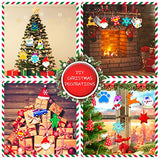 84PCS DIY Christmas Wooden Ornaments, Unfinished Wooden Cutouts for Kids Home Decor Ornament DIY Craft Wood Slices with 12 Styles,16m Red Rope, 84 Colored Bells, 12 Colored Pens