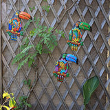 Scwhousi Metal Toucan Wall Decor，Tropical Bird Outdoor Garden Fence Wall Art