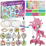 Charm Bracelet & Pendant Jewelry DIY Making Kit with Unicorn Stand & Supplies - Make Your Own Crafts Gifts for Girls Teens Ages 8-16, Makes 14 Creations