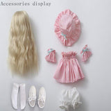 1/6 BJD Doll, Children's Creative Toys SD Doll 26cm/10inch Full Set DIY Toys with Skirt Wig Shoes and Accessories, Best Gift for Girls