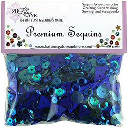 Buttons Galore PS744 20G Denim 28 Lilac Lane Premium Sequins, Multicolor