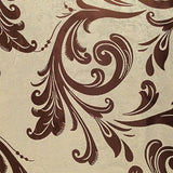 Brown Velvet Jacquard Damask Fabric 118'' Wide sold By The Yard for Curtains, Drapery, Upholstery