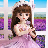 UCanaan BJD Doll, 1/6 SD Dolls 12 Inch 18 Ball Jointed Doll DIY Toys with Full Set Clothes Shoes Wig Makeup, Best Gift for Girls-Ziyan